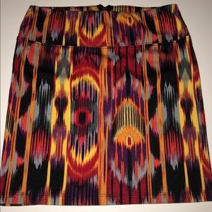 Multi colored mini skirt